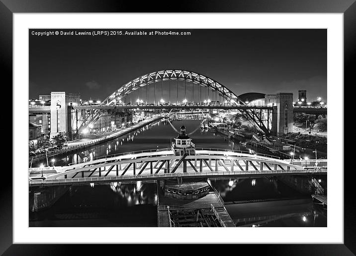 Tyne Bridge Newcastle Framed Mounted Print by David Lewins (LRPS)