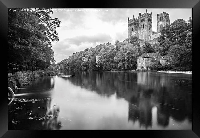 Durham Cathedral Black and White Framed Print by David Lewins (LRPS)