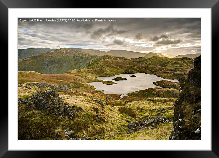 Angle Tarn Framed Mounted Print by David Lewins (LRPS)