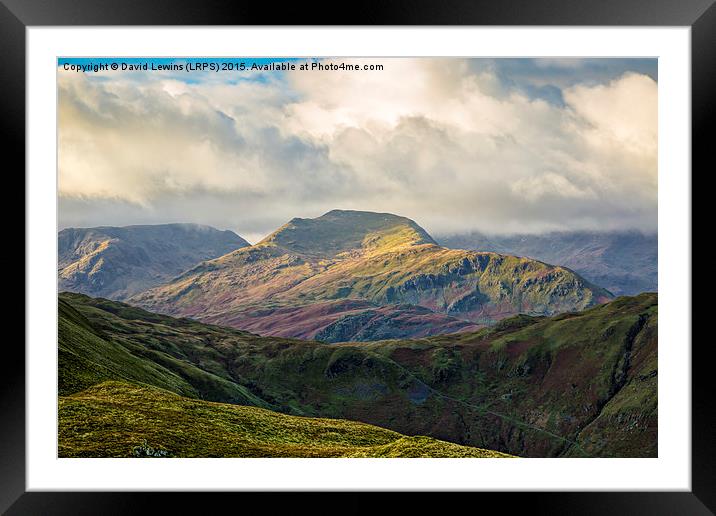 St. Sunday Crag - Patterdale, Ullswater Framed Mounted Print by David Lewins (LRPS)