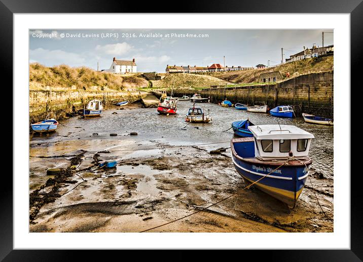 Seaton Sluice Harbour Framed Mounted Print by David Lewins (LRPS)