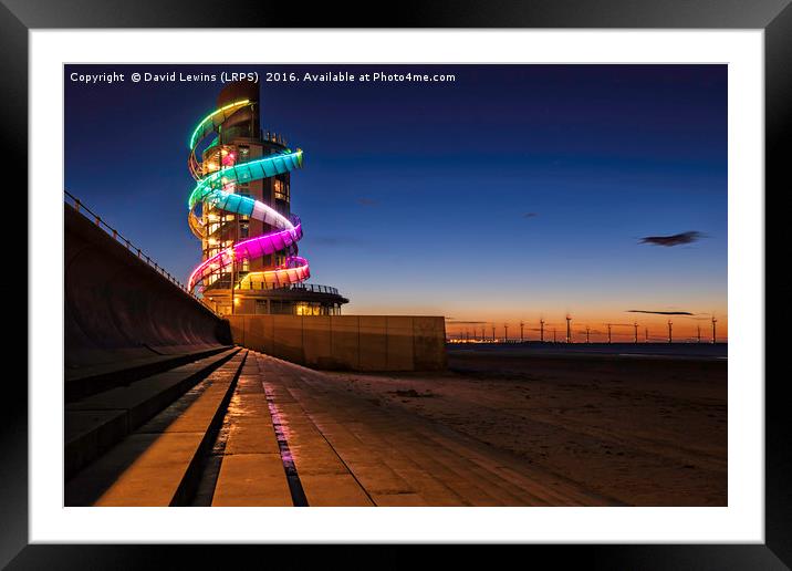 Redcar Beacon Framed Mounted Print by David Lewins (LRPS)
