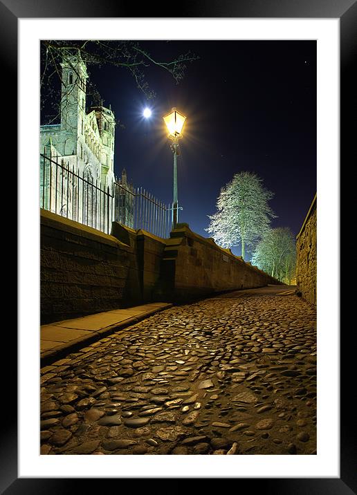 Lamplight & Moonlight - Durham Cathedral Framed Mounted Print by David Lewins (LRPS)