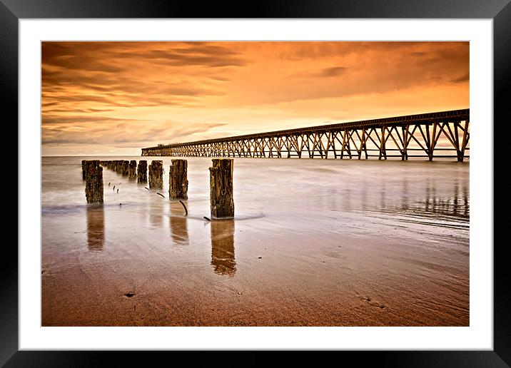 The Old Piers, North Sands, Hartlepool. UK Framed Mounted Print by David Lewins (LRPS)