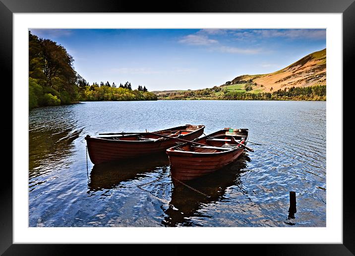 Boats on Loweswater, Cumbria Framed Mounted Print by David Lewins (LRPS)