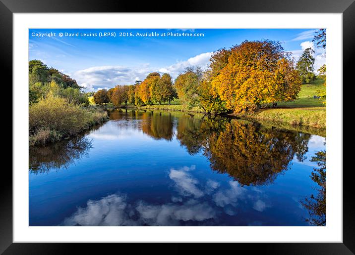 Autumn River Wharfe Framed Mounted Print by David Lewins (LRPS)