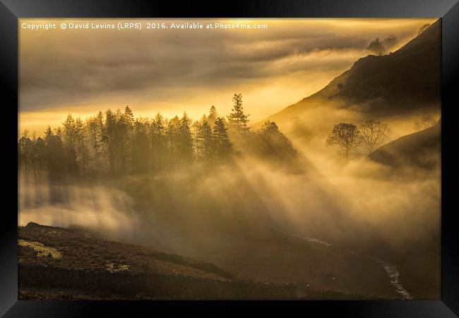 Cloud Inversion and Sun Framed Print by David Lewins (LRPS)