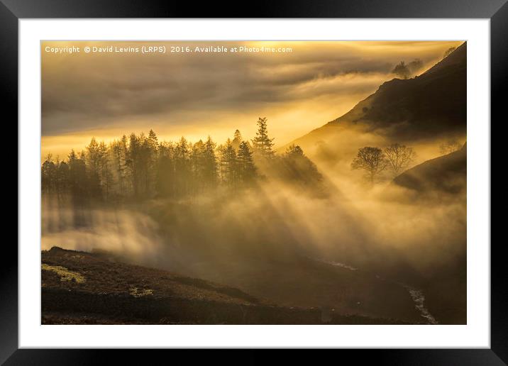 Cloud Inversion and Sun Framed Mounted Print by David Lewins (LRPS)