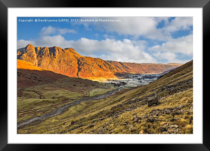 Great Langdale Framed Mounted Print by David Lewins (LRPS)