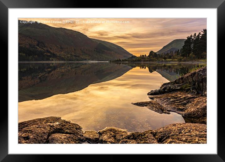Thirlmere Sunrise Framed Mounted Print by David Lewins (LRPS)
