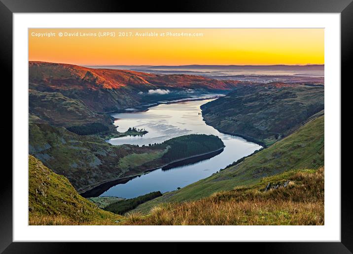 Thirlmere Sunrise Framed Mounted Print by David Lewins (LRPS)