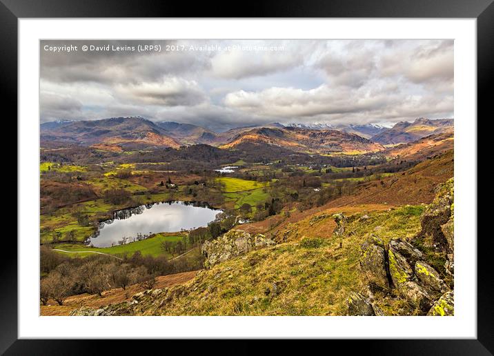 Loughrigg Tarn Framed Mounted Print by David Lewins (LRPS)
