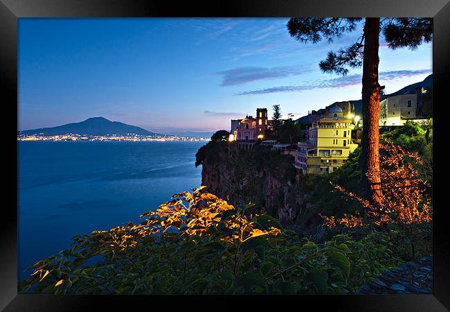 Pre Sunrise, Vico Equense. Italy Framed Print by David Lewins (LRPS)
