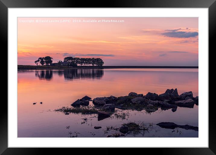 Smiddy Shaw Reservoir Framed Mounted Print by David Lewins (LRPS)