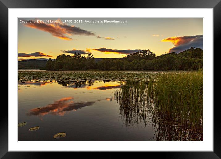 Loch Kinord Framed Mounted Print by David Lewins (LRPS)