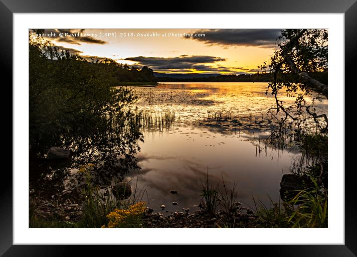Loch Kinord Framed Mounted Print by David Lewins (LRPS)