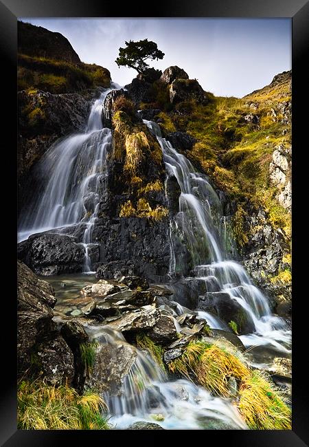 Dovedale Cascade, Cumbria. UK Framed Print by David Lewins (LRPS)