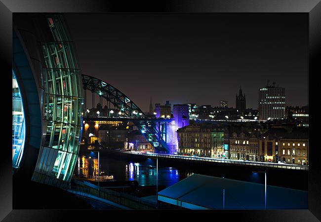 Newcastle upon Tyne - Skyline Framed Print by David Lewins (LRPS)