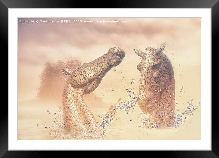 Mischievous Scottish Water Kelpies Framed Mounted Print by David Lewins (LRPS)