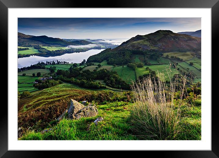 Hallin Fell - Ullswater Framed Mounted Print by David Lewins (LRPS)