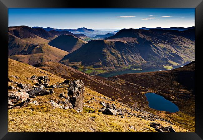Red Pike and Bleaberry Tarn Framed Print by David Lewins (LRPS)