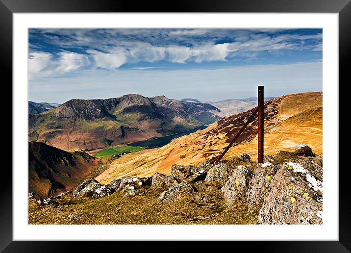 The High Stile Range, Buttermere. Cumbria Framed Mounted Print by David Lewins (LRPS)