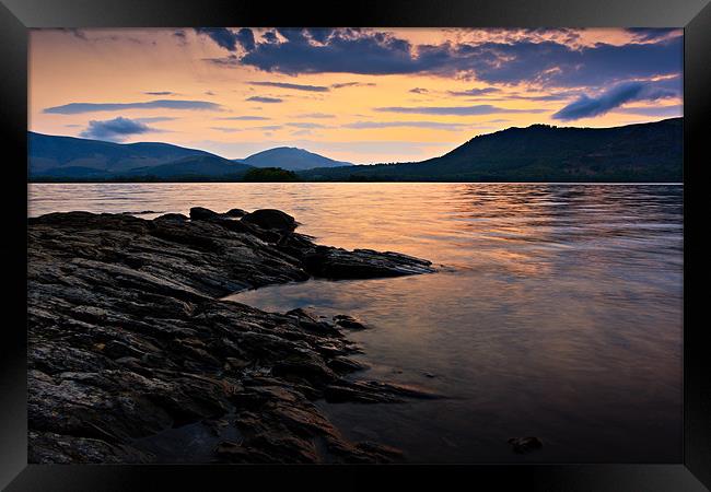 Sunrise - Derwentwater, Keswick Framed Print by David Lewins (LRPS)