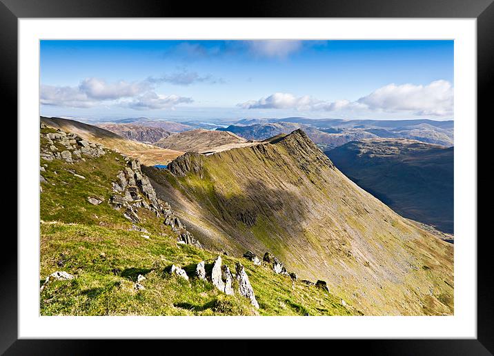 Striding Edge Framed Mounted Print by David Lewins (LRPS)