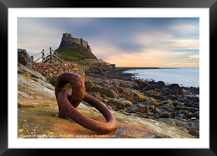 Lindisfarne Castle - Holy Island Framed Mounted Print by David Lewins (LRPS)