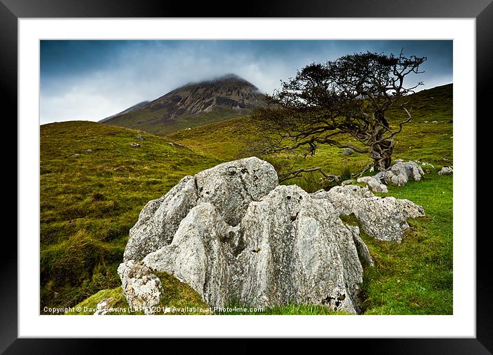 The Red Cuillin Hills Framed Mounted Print by David Lewins (LRPS)