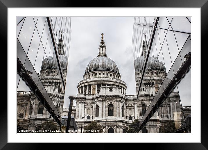 St Pauls Cathedral London Framed Mounted Print by Julie Skone