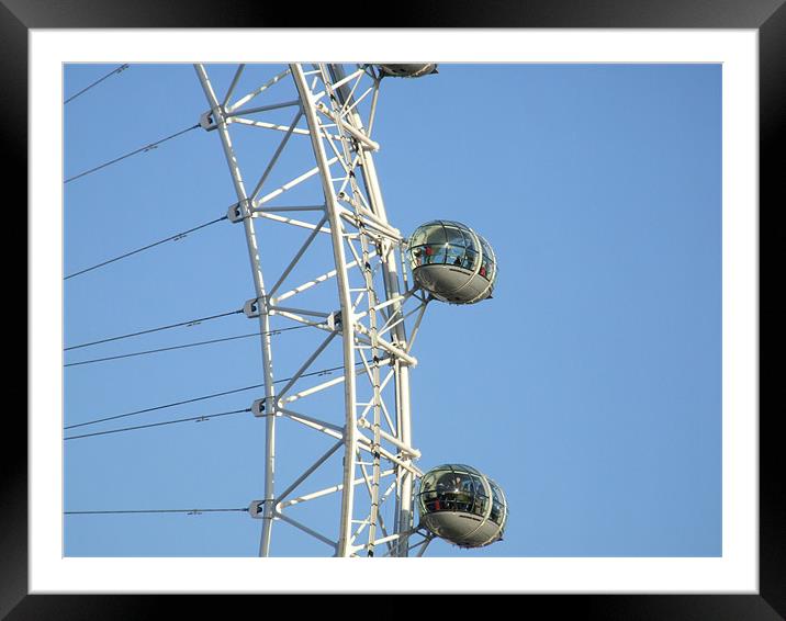 London eye Framed Mounted Print by Julie Skone