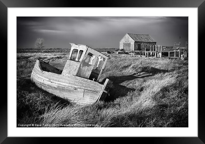 Thornham Boat and Coal Shed, Norfolk Framed Mounted Print by Dave Turner