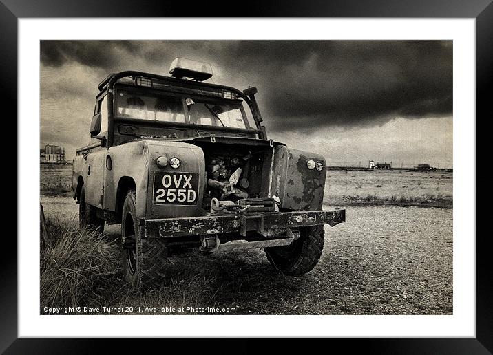 Decaying Landrover, Dungeness Framed Mounted Print by Dave Turner