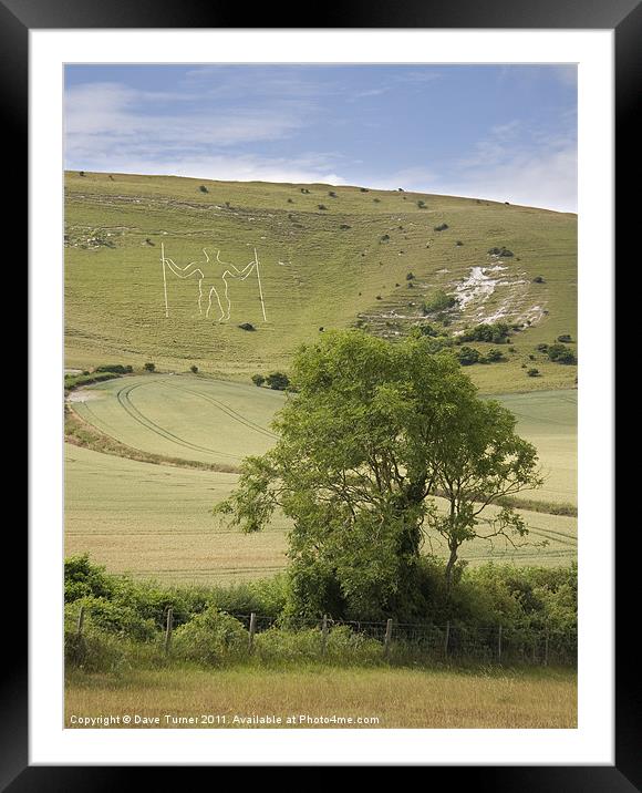 Long Man, Wilmington, East Sussex Framed Mounted Print by Dave Turner