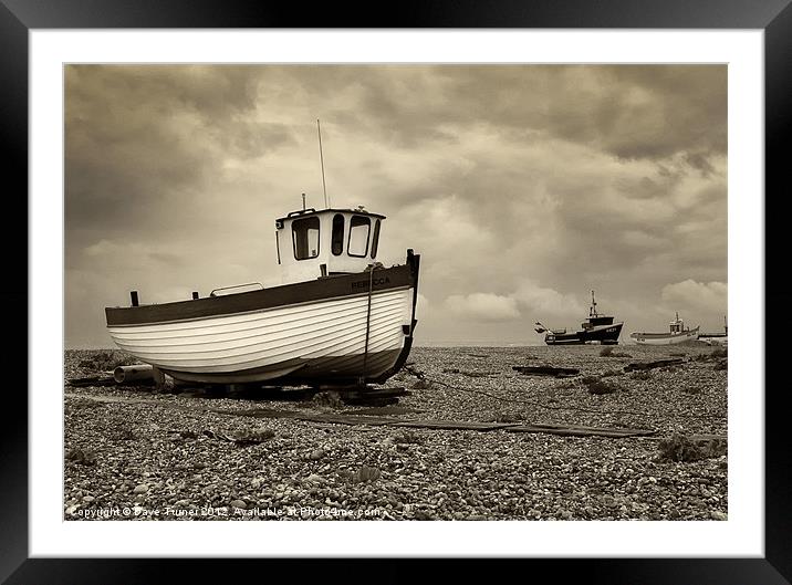 Fishing Boat, Dungeness, Kent Framed Mounted Print by Dave Turner