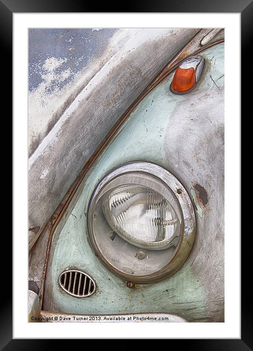 VW Beetle Framed Mounted Print by Dave Turner