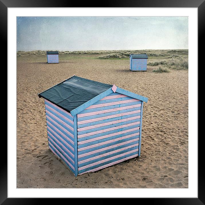Great Yarmouth Beach Huts Framed Mounted Print by Dave Turner