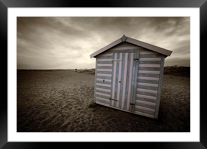 Great Yarmouth Beach Huts Framed Mounted Print by Dave Turner