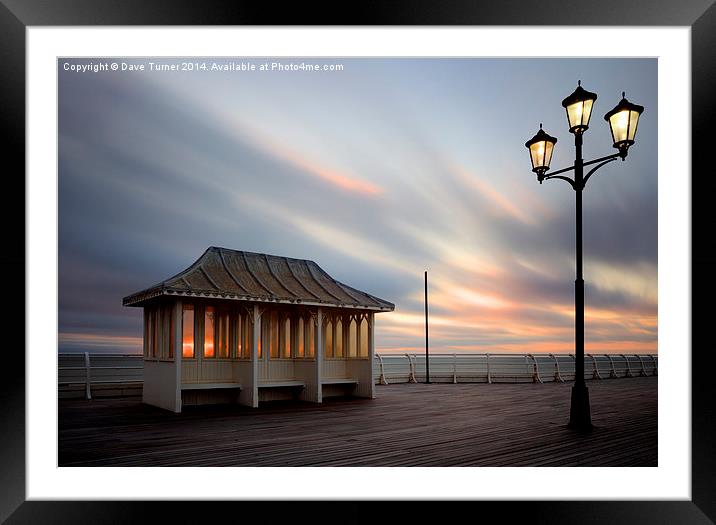 Cromer Pier Sunset, Norfolk Framed Mounted Print by Dave Turner