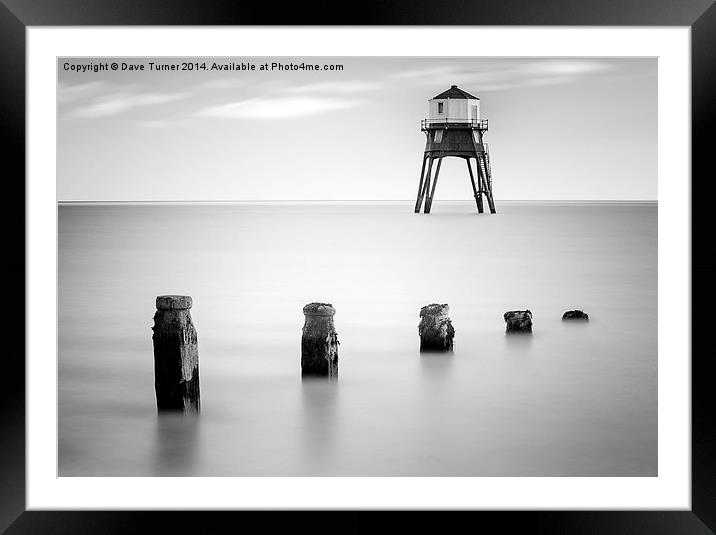  Dovercourt Lighthouse and Posts Framed Mounted Print by Dave Turner