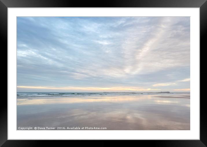 Bamburgh Beach, Northumberland Framed Mounted Print by Dave Turner