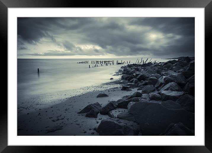 Happisburgh Beach, Norfolk Framed Mounted Print by Dave Turner