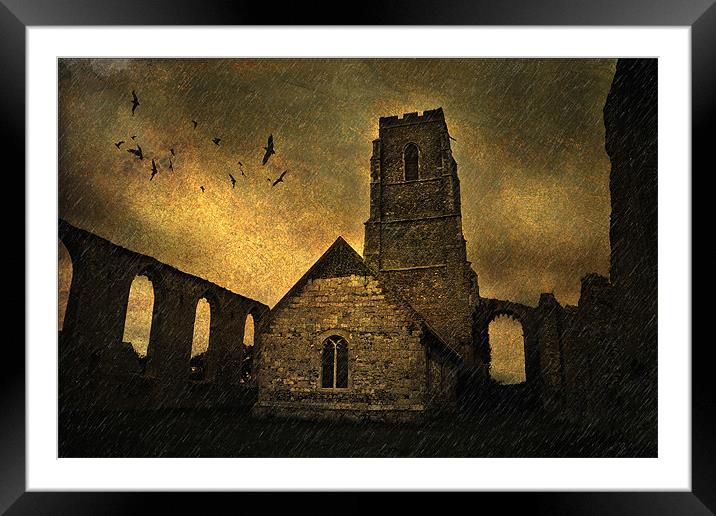 Covehithe Church, Suffolk Framed Mounted Print by Dave Turner