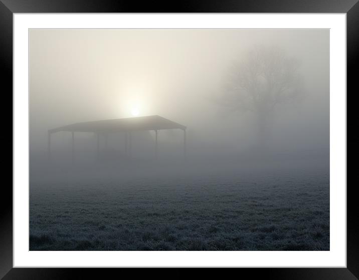 Fog and Frost, Sunrise in Wramplingham, Norfolk Framed Mounted Print by Dave Turner