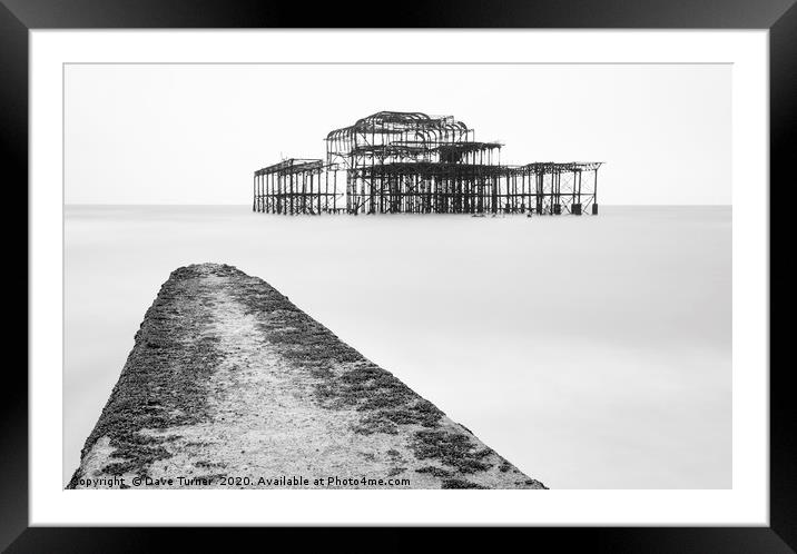 Brighton, West Pier Framed Mounted Print by Dave Turner