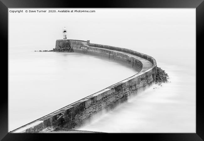 Newhaven Harbour Arm, Sussex Framed Print by Dave Turner