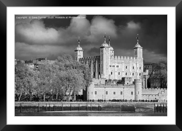 Tower of London Framed Mounted Print by Dave Turner