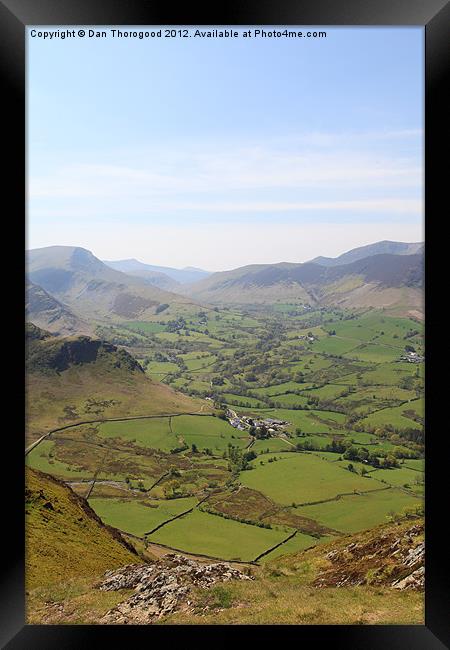 Mountainous views from Catbells Framed Print by Dan Thorogood