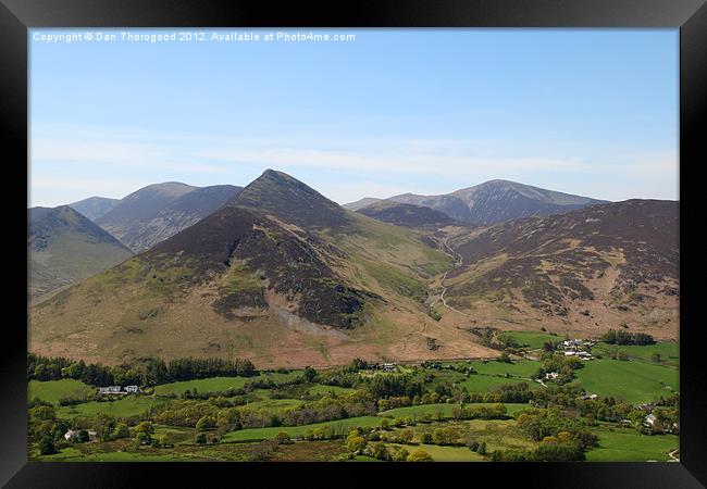 Mountainous views from Catbells Framed Print by Dan Thorogood